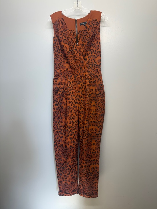 Free People Pants - Free People Nordic Winds Rust Leopard-Print Jumpsuit